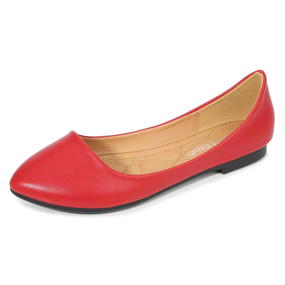 Ladies Office Pu Leather Uniform Shoes with Low Heel Safety Work Shoes Flat Office Shoes for Women Ladyn