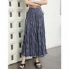 Wholesale Stylish Women Polyester High Waist Formal Long Maxi Pleated Skirt