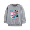 Children's Hoodie Cartoon Christmas Print Boys' Round Neck Hoodie Children's Long Sleeved Sweatshirt