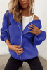 Women's Oversized Zip Up Hoodies Sweatshirts Clothes Teen Girl Fall Casual Drawstring Jackets with Pockets