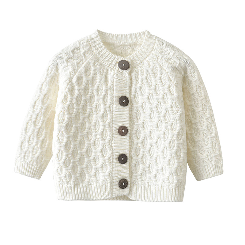 Baby Cardigan Long-sleeved Knitted Sweater Toddler Girls Baby Sweater Knitting