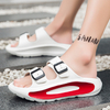 Lightweight Casual Mens Slides Shoes Thick-Soled Double Strap Eva Flip Flops Custom Logo Slides Slipper Beach Sandals Men