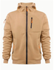 Men's Fashion Oversize Cotton Hoodie Custom Logo Embroidery Long Sleeve Pullover with Zipper 