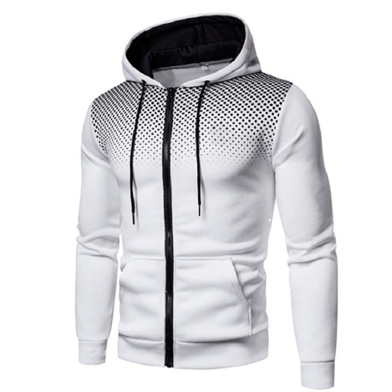  Plain Plus Size Blank Custom Printed Zip Up Gym Fitness Men Hoodies 