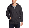 Custom Men's Pullover Oversized Zipper Unisex Heavy Weight Cotton Fleece Black Hoodie