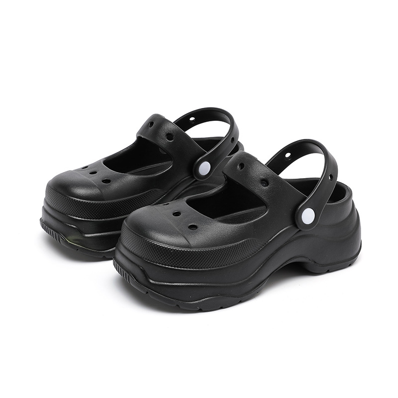 High Heels Lightweight Young Women Casual Platform Garden Shoes EVA Sandals Two Wear Barefoot Shoes
