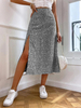 Floral Split Mini Skirt Sexy Waist A Swing Bag Hip Skirt Hot Girl Long Skirt