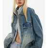 Custom Denim Jacket High Quality Fashionable Oversized Winter Jacket Logo Waterproof Cotton Women