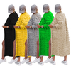 Fall Women Tassel Knitted Jacket Fashion Winter Solid Color Long Cardigan Coat With Tassel