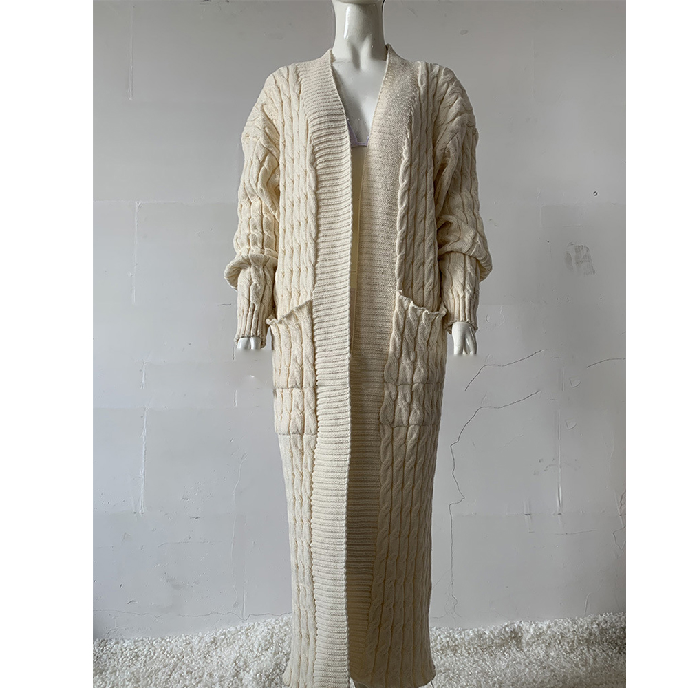 Long Knit Sweater Cardigan Long Coat Thick Coat