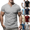 Men's Polo Shirts Short Sleeved Color Coded Knitted T-shirts