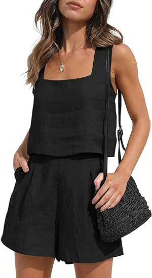 Womens Summer 2 Piece Outfits Vacation Casual Trendy