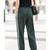 Casual Trousers Athletic Training Jogger Pants with Two Stripe Sweatpants Women