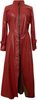  Women's Long Leather Jackets Slim Fit Motorcycle Jacket Faux Leather Trench Coat Full Zipper Jackets Trendy Outerwear