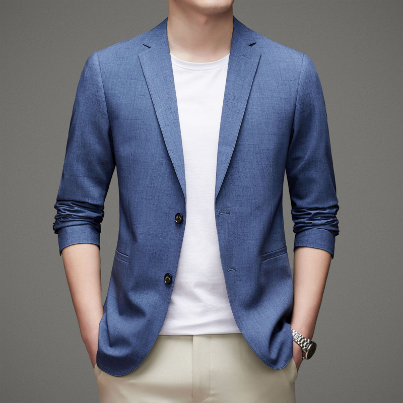 Mens Blazer Jacket Smart Casual Male Suit Coat