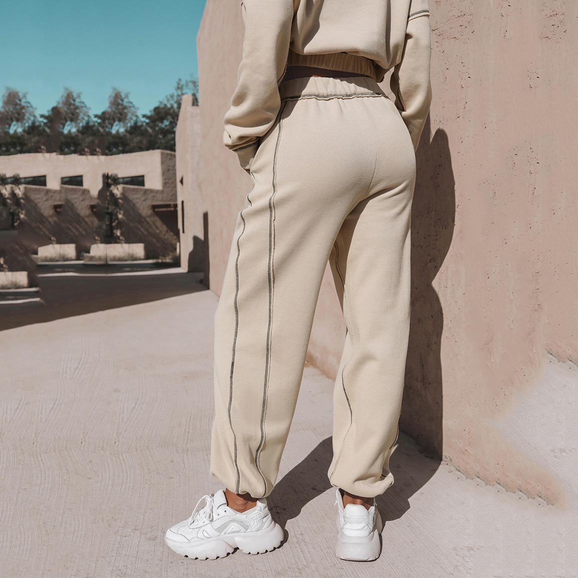 High Waist Cargo Pant Hoodie Set Women Loose Tracksuit