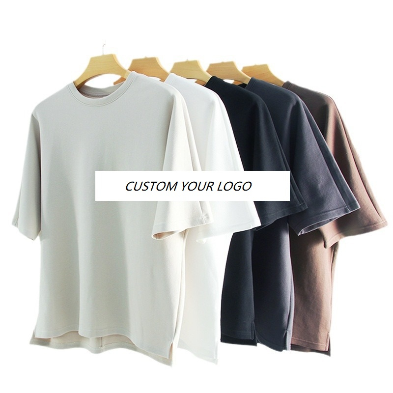 Wholesale Men Blank T-shirt Custom Quality Cotton Loose Drop Shoulder Oversize T Shirt
