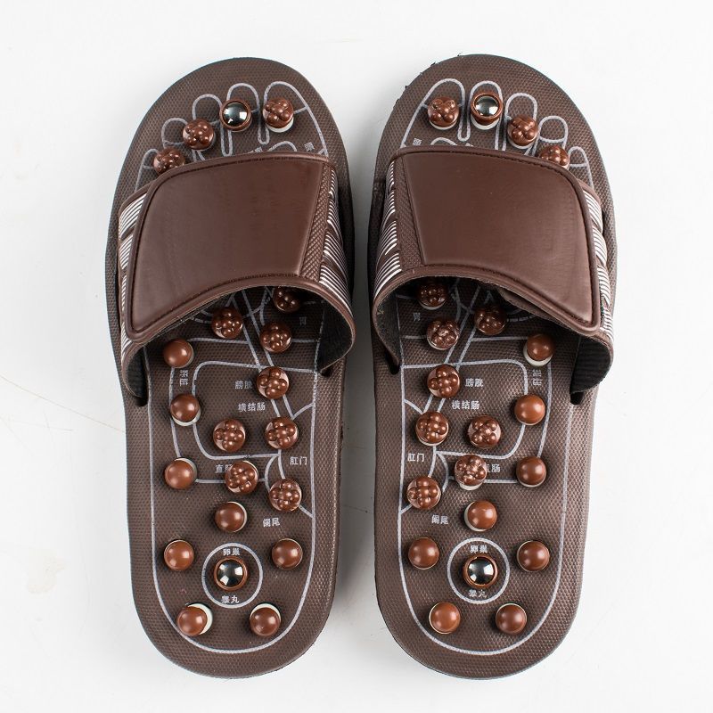 Adjustable Acupressure Open Toe Foot Flat Massage Men Women Slipper Sandals