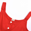  Baby Giirl Child Red Sleeveless Shirt Floral Shorts 2 Pcs Causal Suit Cloth Set