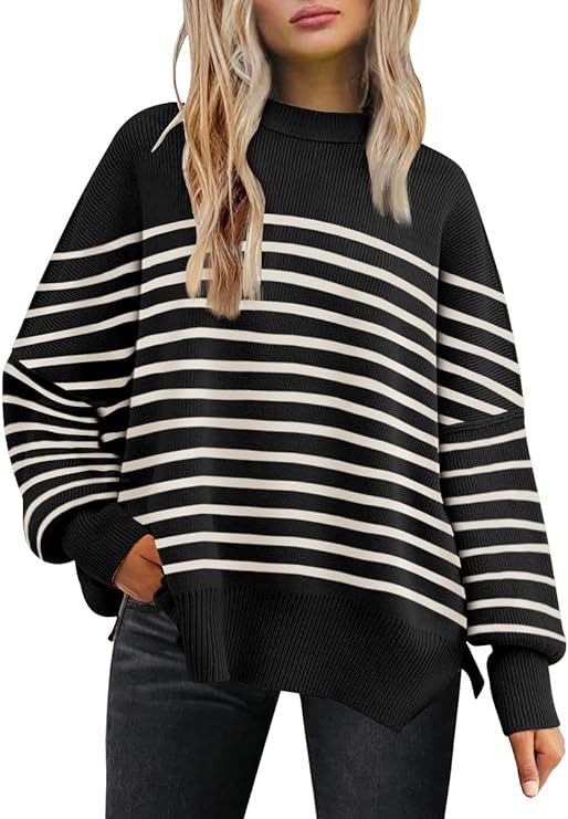 Women S Round Neck Bat Sleeve Sweater