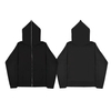 Women's Fashion Zipper Hoodie Cropped Jacket Solid Color Short Long Sleeve Loose Hoodies for Female's