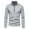 Men's Stand Collar Sweater Half Zipper Solid Color Turtleneck Shirt Sports Jacket Hoodies