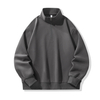 Men'S Stand-Up Collar Sweater Pullover Sweatshirt Zip Collar Custom Design Zip Neck Hoodies For Men