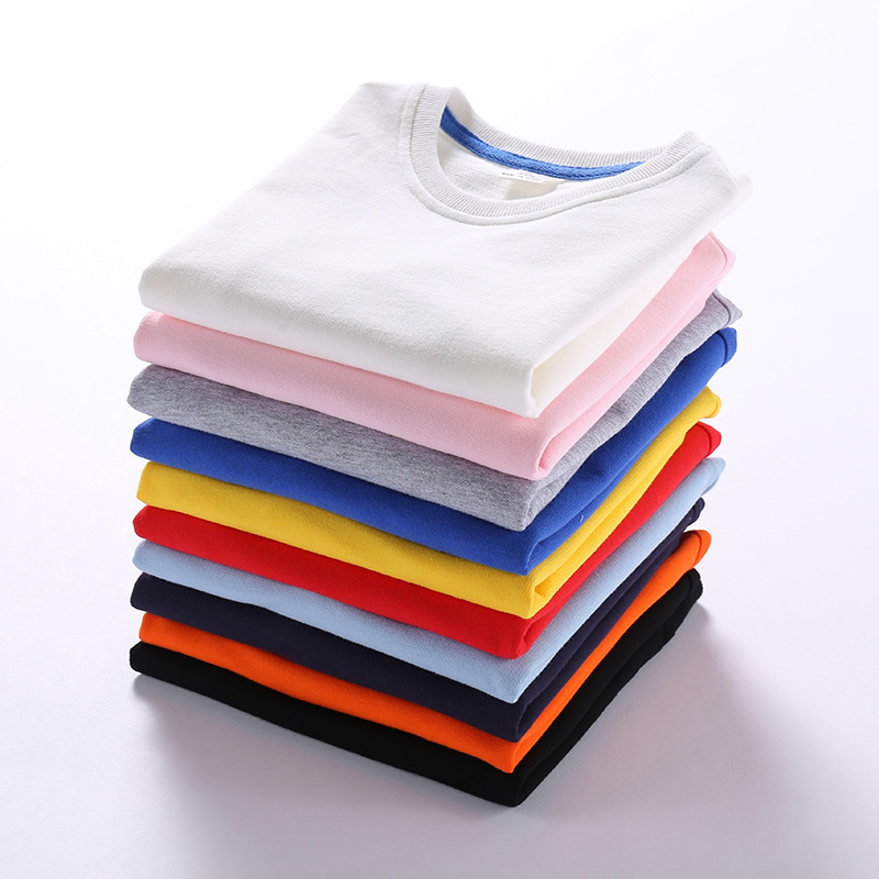 Wholesale Children French Terry Sweatshirt Custom Logo Kids 100% Cotton Crewneck Sweatshirt