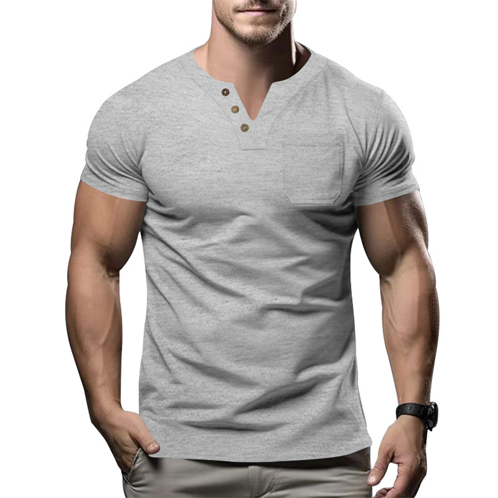 Men's Polo Shirts Short Sleeved Color Coded Knitted T-shirts