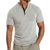 Summer Men's Short Sleeved Sleeve Button Pocket T-shirt Polo Fashion Trend Street T-shirt