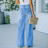 High Waist Women Jeans Pantsuit Plus Size Wide Leg Pants Denim Jeans Women