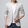 Men's Business Casual Solid Small Suit Cotton Men's Suit Jacket Top