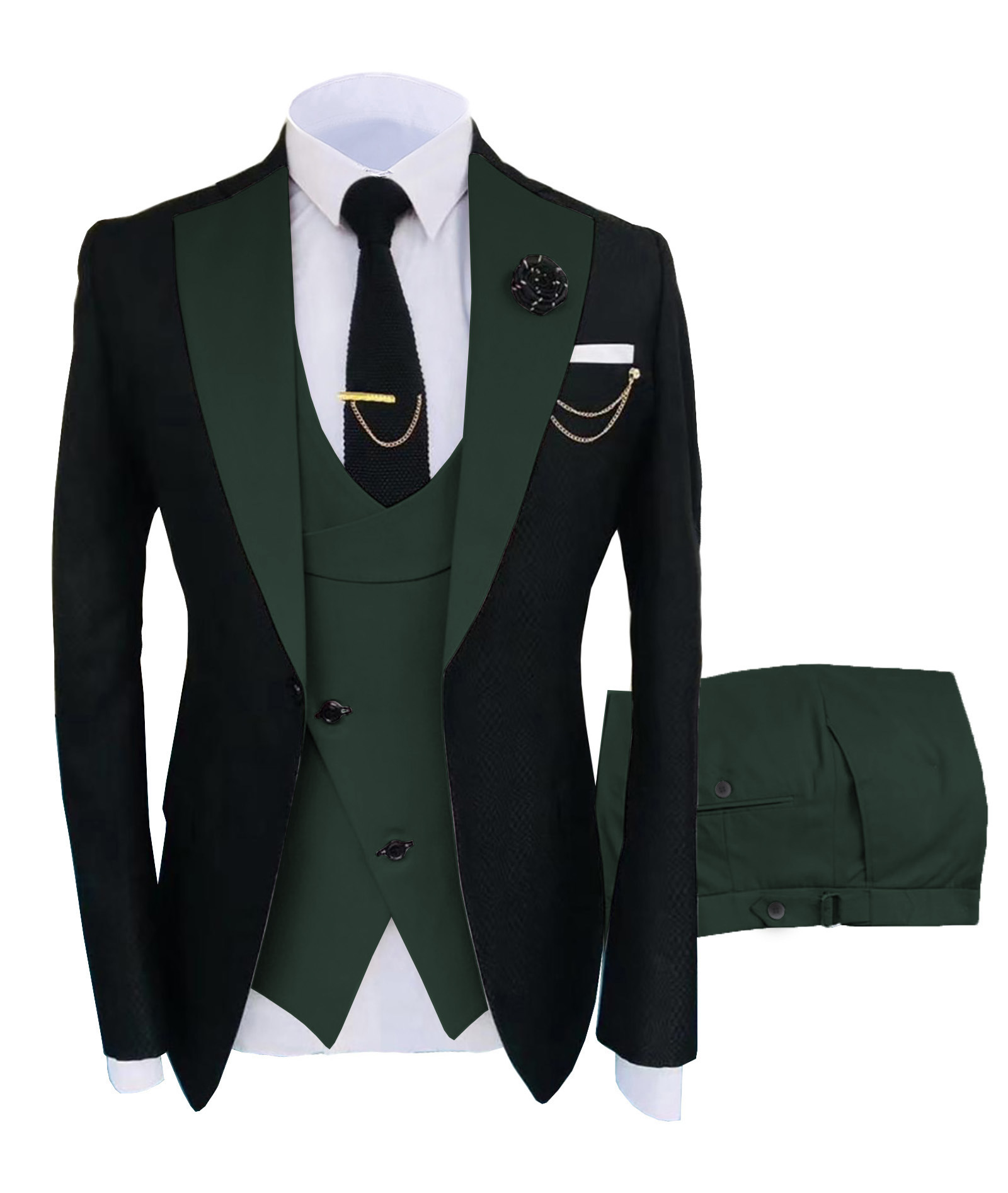 Factory Wholesale Classic 3 Piece Men'S Wedding Suit Fashion