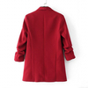 Women's Candy Color Cuff Fold Buckle Free Suit SML