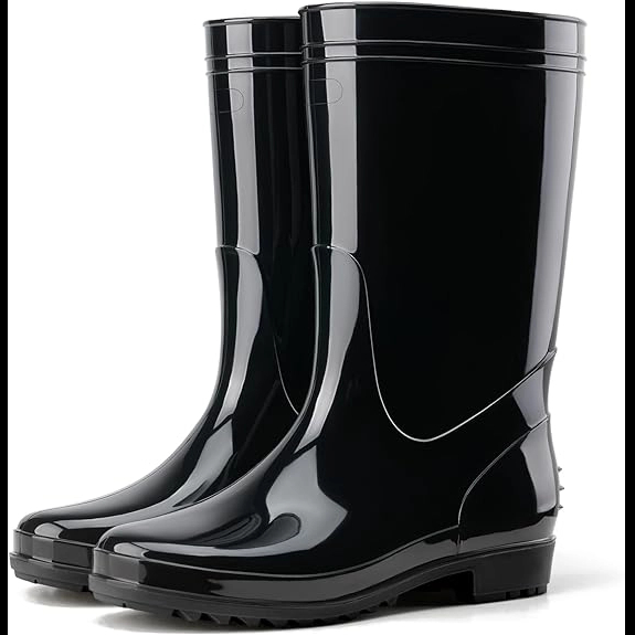 Men's Rain Boots Waterproof, Garden Fishing Outdoor Work PVC Boots