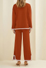 Women's 2 Piece Knit Sweater Set Casual Long Sleeve Pullover Wide Leg Pants Sweatsuit Tracksuit Outfit