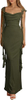 Womens Sleeveless Ruffle Party Maxi Bodycon Dresses