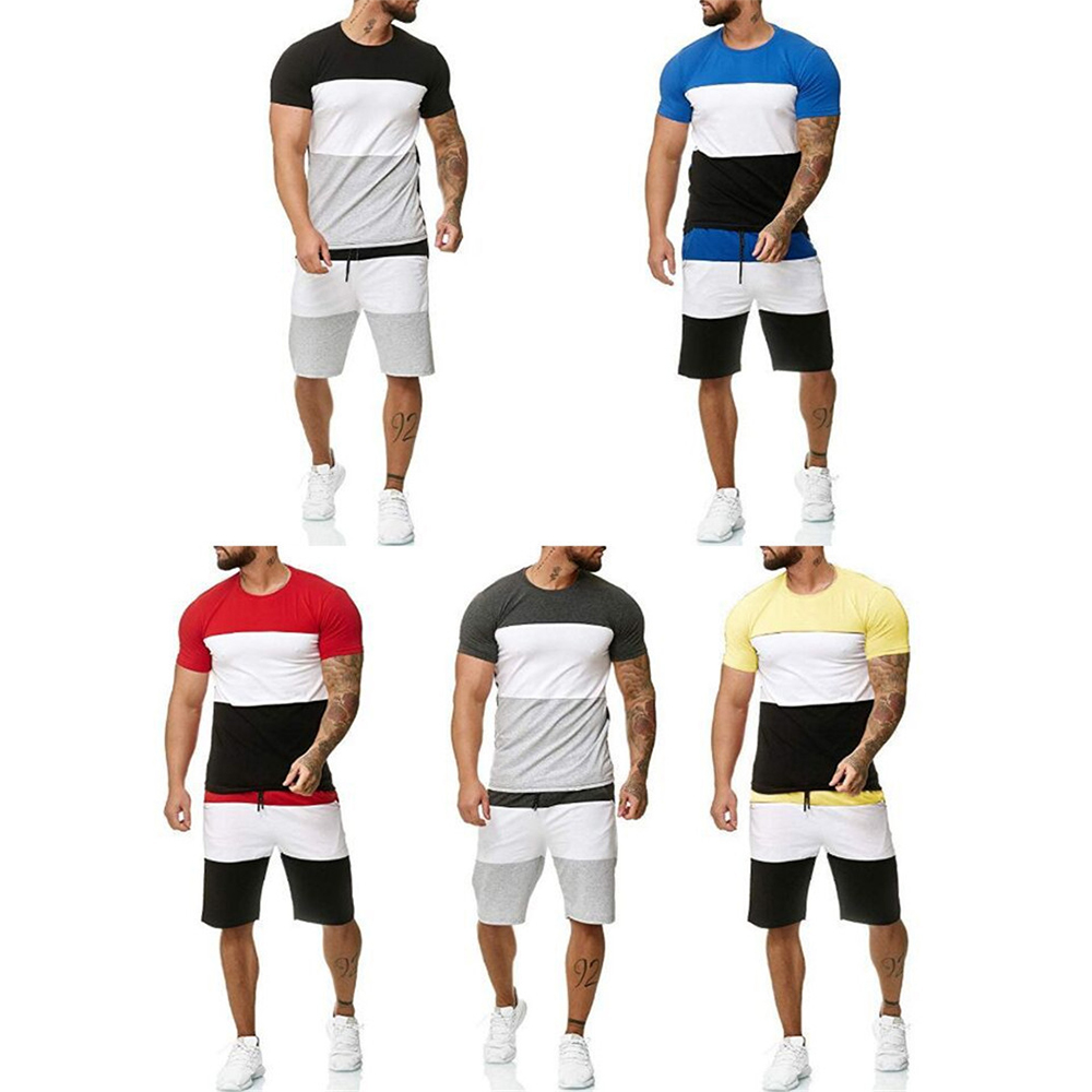 Summer Tracksuits For Men Custom Jogger Sports 2 Piece Gym Two Piece Custom Logo Shorts Sets Men