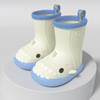 Rubber Kids Rain Boots New Cute Cartoon Waterproof Toddler Gumboots Printing Children Custom Brand EVA Unisex Midi Round Toe