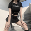 Custom Bing Rhinestone Logo Or Text on Women's Cotton T-shirts 