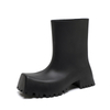 Walking Style Water Proof Shoe Cover Boots Square Gear Thick Bottom Rain Rubber High Quality Luxury Original Casual PVC EVA TPE