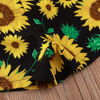 Summer Cute Baby Girl Clothing Ruffle Sling Tops Vest Bow Sunflower Printed Shorts Toddler Girls 2pcs Flower Shorts Set