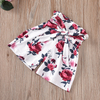 Girls Sets Summer Flower Sling Romper T-shirt+Solid Shorts 2PCS Kids Suit Children Clothes