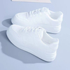Round Toe Side On Tennis Gym Jogging Sports Casual Shoes Solid Color Lace Up Custom Athletic Walking Platform Sneaker Women