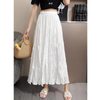 Wholesale Stylish Women Polyester High Waist Formal Long Maxi Pleated Skirt
