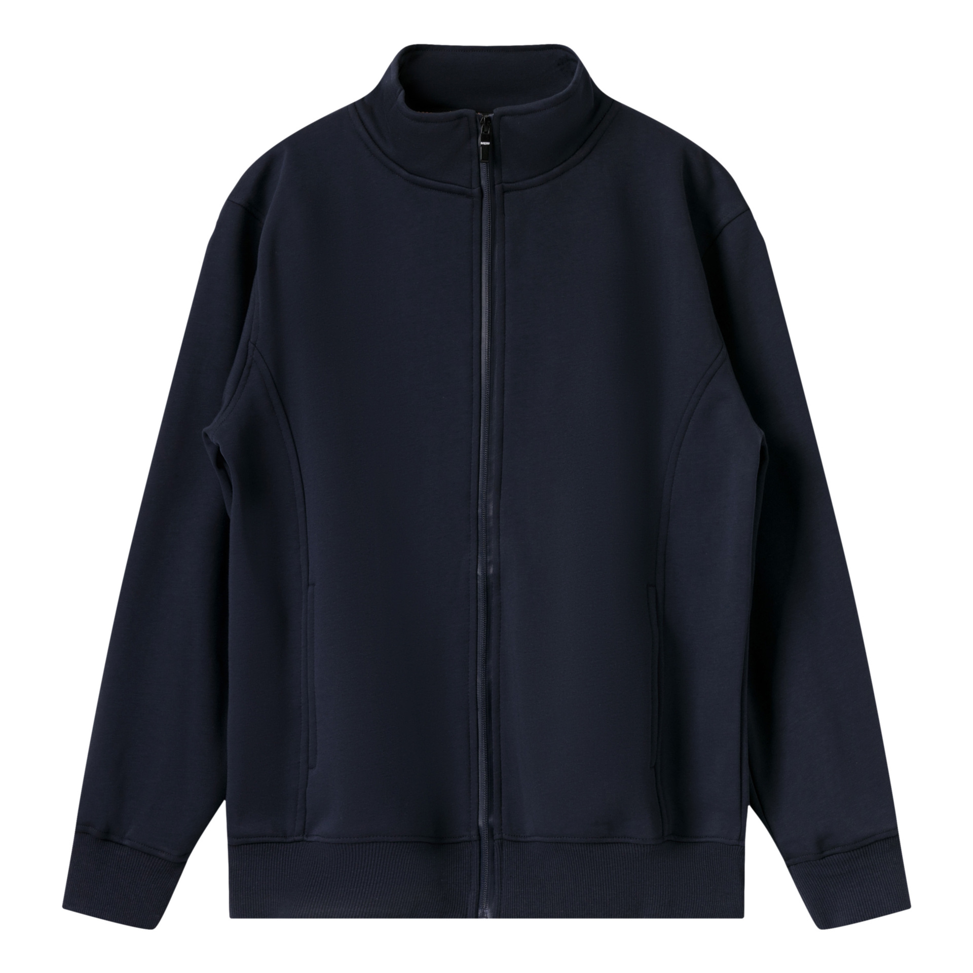 Stand Collar Sweater Hoodies No Hood Custom Design Zip Up Hoodies Jacket Coat for Men