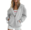 Women's Oversized Zip Up Hoodies Sweatshirts Clothes Teen Girl Fall Casual Drawstring Jackets with Pockets