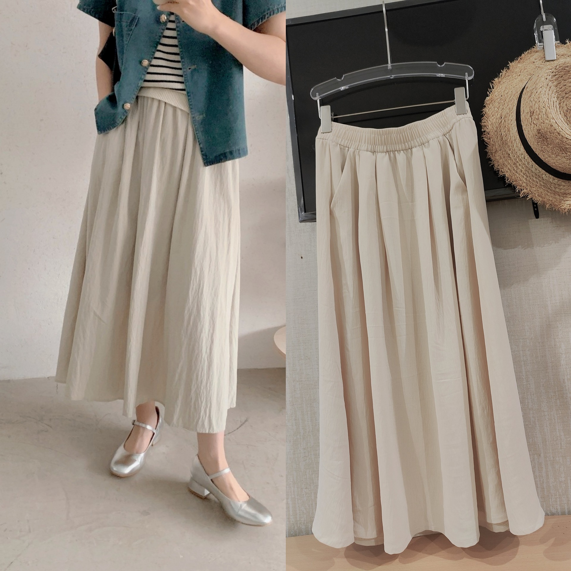 Casual Patchwork Belt Custom Skirt For Women