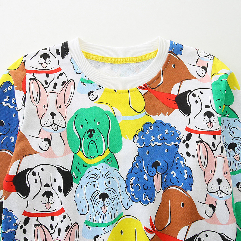 New Boys' Hoodie Long Sleeved Children's Clothing Base Shirt Cartoon Printed Children's Sportswear