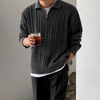 Fashionable Men Half Zipper Fleece Knitted Sweater Custom Logo Turtleneck